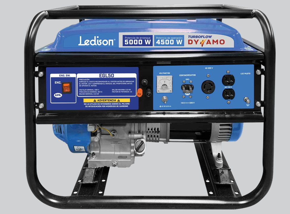 GENERADOR ELECTRICO LEDISON 5000W TURBOFLOWDYNAMO