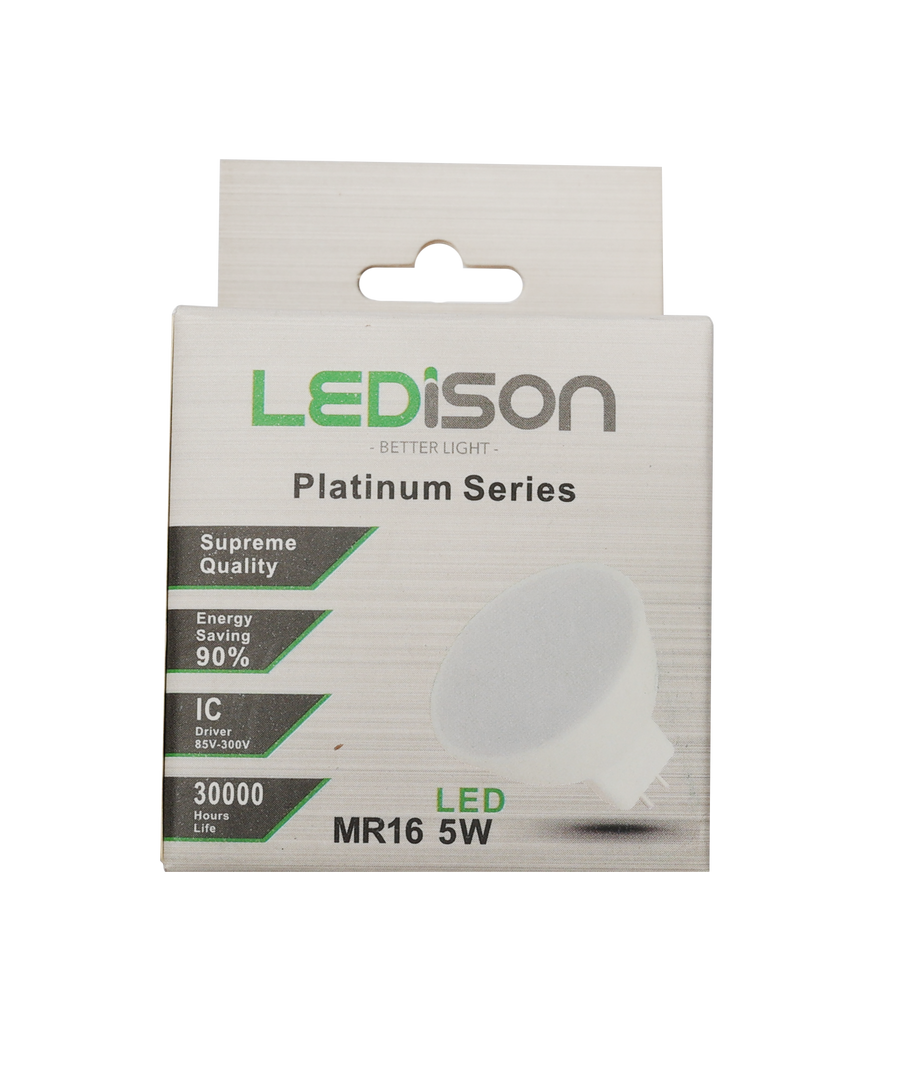 BOMBILLO LEDISON D/ 5W MR16 SERIE PLATINUM