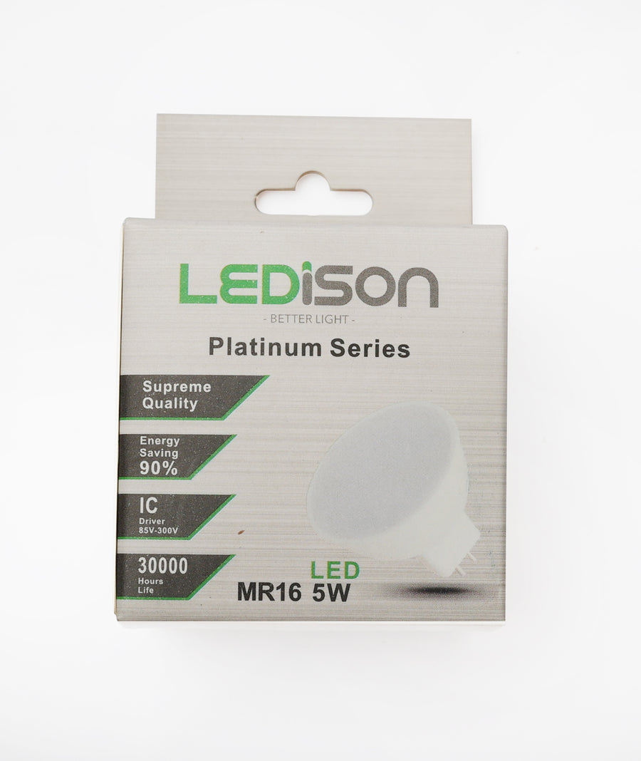 BOMBILLO LEDISON D/ 5W MR16 SERIE PLATINUM