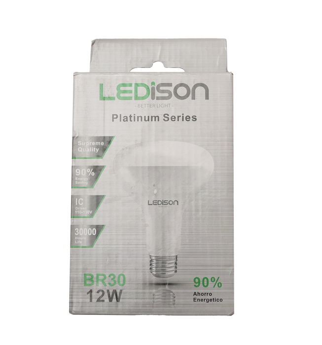 BOMBILLO LEDISON BR30 D/ 12W DIMEABLE CALIDA