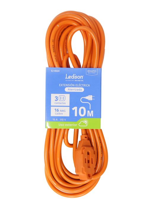 EXTENSION LEDISON NARANJA USO RUDO 100FT