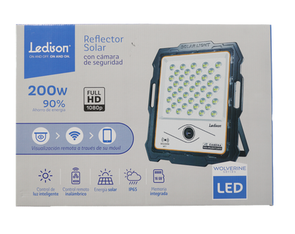 REFLECTOR SOLAR LEDISON 200W C/CAM 16GB WOLVERINE