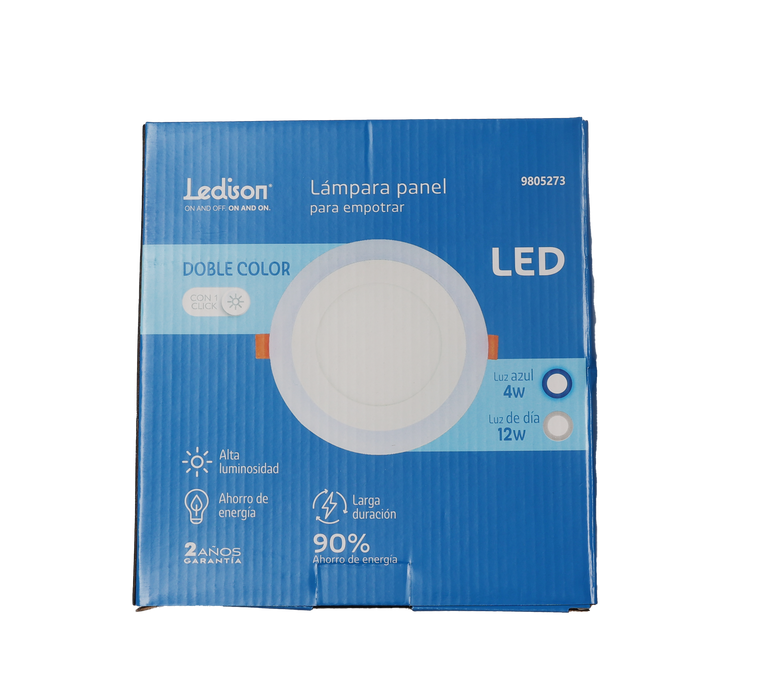 SPOT CIRCULAR M/ LEDISON DOBLE  C AZL D/ 12+4W